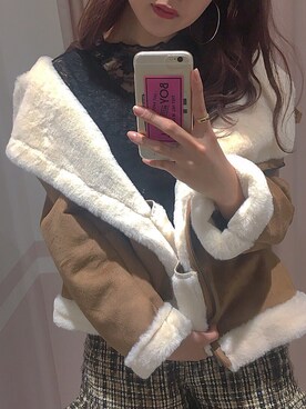 「Heather（ヘザー）のアイテム（その他アウター）」を使った、Mikuさん（レディース・161cm）の秋コーディネート
