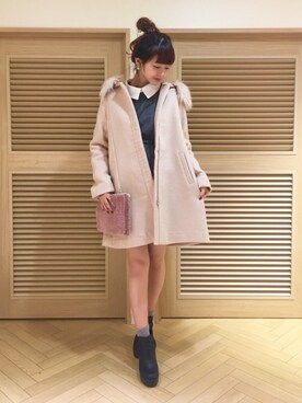 「Heather（ヘザー）のアイテム（その他アウター）」を使った、Mikuさん（レディース・161cm）の秋コーディネート