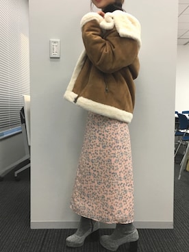 「Another Edition」｜「アイテム（その他アウター）」を使った、Mikuさん（レディース・161cm）の冬コーディネート