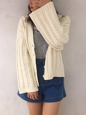 「レースタンク」｜Mikuさん（レディース・161cm）の春コーディネート