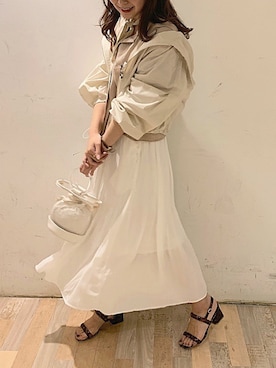 「Heather（ヘザー）のアイテム（ブルゾン）」を使った、Mikuさん（レディース・161cm）の春コーディネート