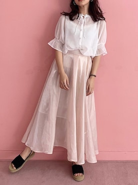 「Heather（ヘザー）のアイテム（シューズ）」を使った、Mikuさん（レディース・161cm）の春コーディネート