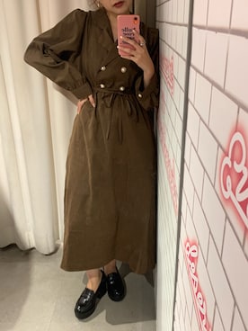 「Heather（ヘザー）のアイテム（ワンピース/ドレス）」を使った、Mikuさん（レディース・161cm）の秋コーディネート