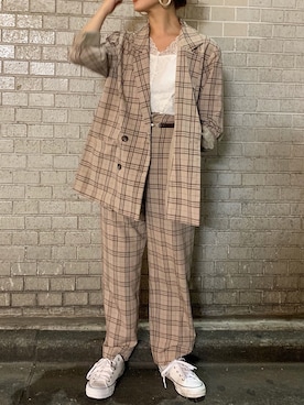 「Heather（ヘザー）のアイテム（ジャケット/アウター）」を使った、Mikuさん（レディース・161cm）の秋コーディネート