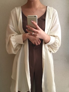 「Heather（ヘザー）のアイテム（スラックス）」を使った、Mikuさん（レディース・162cm）の春コーディネート