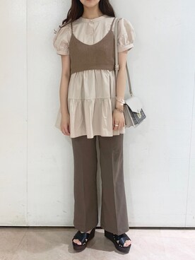 「ビスチェコーデ」｜Mikuさん（レディース・162cm）の夏コーディネート