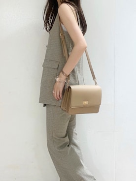 「Heather（ヘザー）のアイテム（スラックス）」を使った、Mikuさん（レディース・162cm）の夏コーディネート