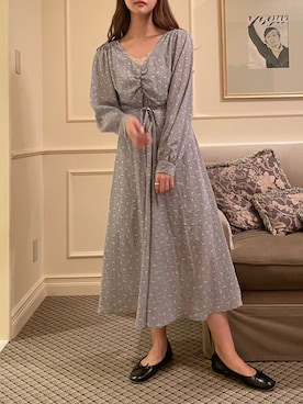 「Heather（ヘザー）のアイテム（ワンピース/ドレス）」を使った、Mikuさん（レディース・162cm）の冬コーディネート