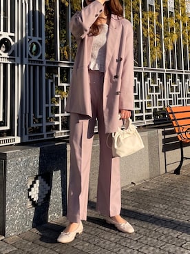 「Heather（ヘザー）のアイテム（ジャケット/アウター）」を使った、Mikuさん（レディース・162cm）の冬コーディネート