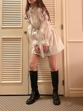 「ハーネス」｜Mikuさん（レディース・162cm）の冬コーディネート