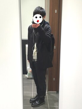 「アイテム（ステンカラーコート）」を使った、みぎひこ!!!さん（メンズ・168cm・10代）の冬コーディネート