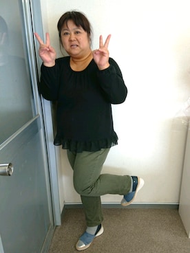 「Brilliant（-）のアイテム」を使った、かおりんさん（レディース・156cm）の秋コーディネート