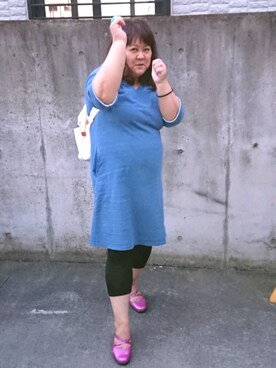 「grn（ジーアールエヌ）のアイテム（ワンピース/ドレス）」を使った、かおりんさん（レディース・156cm）の秋コーディネート