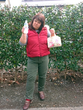 「アイテム（ポーチ）」を使った、かおりんさん（レディース・156cm）の秋コーディネート