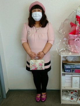 「アイテム（ポーチ）」を使った、かおりんさん（レディース・156cm）の秋コーディネート