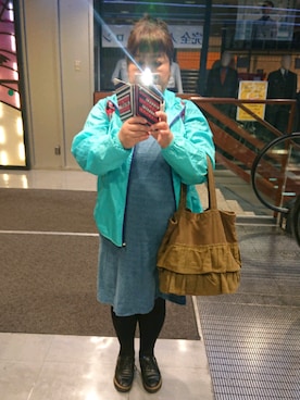 「grn（ジーアールエヌ）のアイテム（ワンピース/ドレス）」を使った、かおりんさん（レディース・156cm）の秋コーディネート