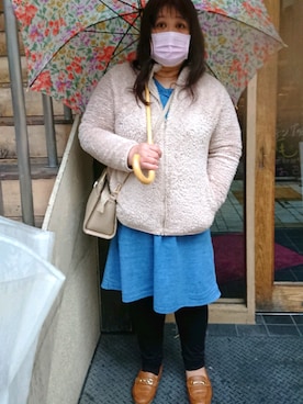 「grn（ジーアールエヌ）のアイテム（ワンピース/ドレス）」を使った、かおりんさん（レディース・156cm）の春コーディネート