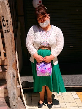 「Cocoonist（コクーニスト）のアイテム」を使った、かおりんさん（レディース・156cm）の春コーディネート