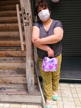 「ミカヅキモモコ（ミカヅキモモコ）のアイテム（アクセサリー）」を使った、かおりんさん（レディース・156cm）の春コーディネート