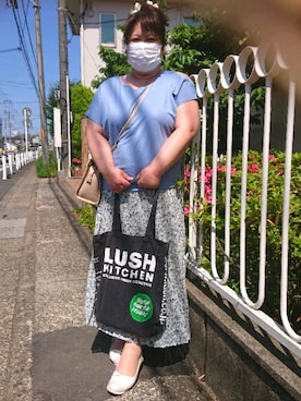 「Lush（ラッシュ）のアイテム」を使った、かおりんさん（レディース・156cm）の夏コーディネート
