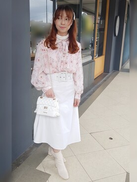 「花柄 トップス」｜yemiさん（レディース・153cm）の冬コーディネート