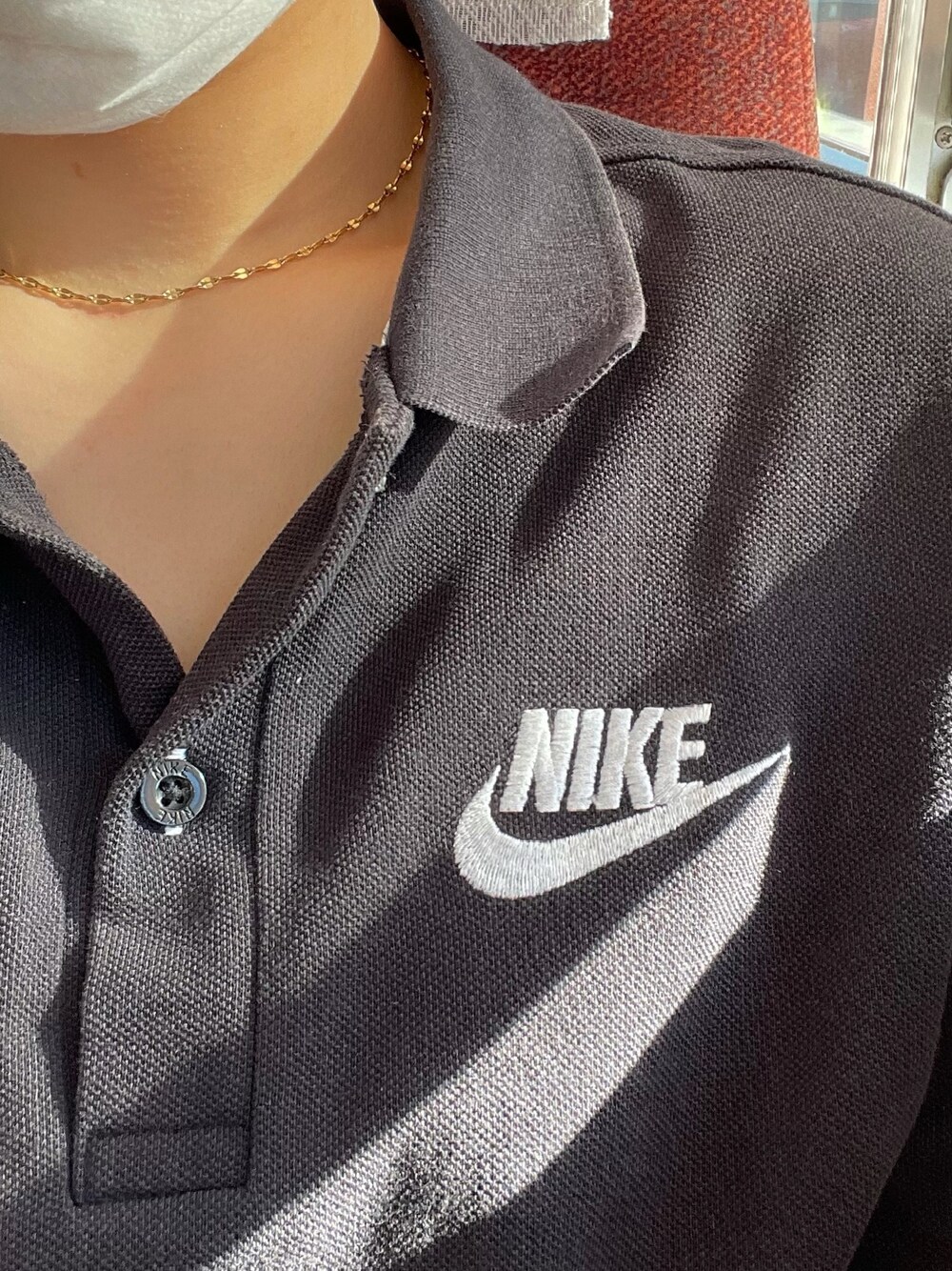「これが私をアゲる服、夏コーデ、ブラックコーデ」｜「NIKEの【NIKE/ナイキ】 CE マッチアップ PQ ポロ（ポロシャツ、ブラック系）」を使った、ayaneさん（レディース・155cm）の春コーディネートの1枚目の写真