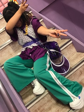 「WC（ダブル シー）のアイテム（シューズ）」を使った、paporinさん（レディース・150cm）の夏コーディネート