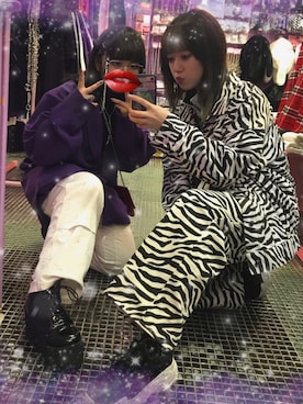 「WC（ダブル シー）のアイテム（テーラードジャケット）」を使った、paporinさん（レディース・150cm）の冬コーディネート