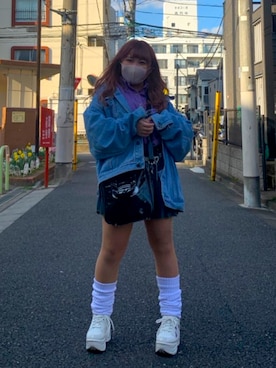 「WC（ダブル シー）のアイテム（シューズ）」を使った、paporinさん（レディース・150cm）の春コーディネート