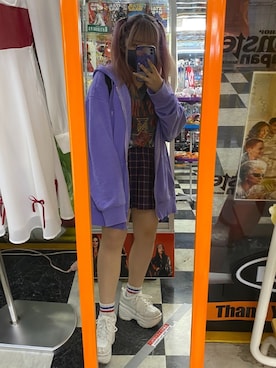 「WC（ダブル シー）のアイテム（シューズ）」を使った、paporinさん（レディース・150cm）の夏コーディネート