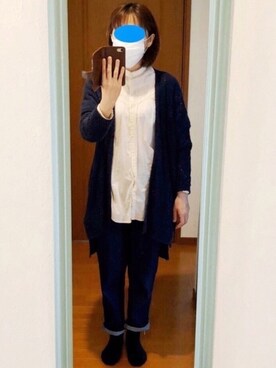 「マムジーンズ」｜すずめさん（レディース・160cm）の春コーディネート