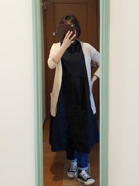 「お仕事コーデ」｜「アイテム（シャツワンピース）」を使った、すずめさん（レディース・160cm）の春コーディネート
