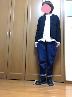 「ドクターマーチン3ホール」｜「アイテム（その他アウター）」を使った、すずめさん（レディース・160cm）の秋コーディネート