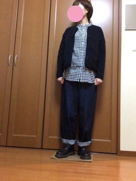 「ドクターマーチン3ホール」｜「アイテム（その他アウター）」を使った、すずめさん（レディース・160cm）の春コーディネート