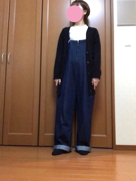 「rps（アールピーエス）のアイテム（オールインワン・サロペット）」を使った、すずめさん（レディース・160cm）の春コーディネート