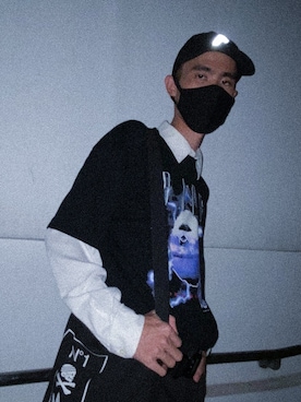 「PALACE（パレス）のアイテム（キャップ）」を使った、Julius Tanさん（メンズ・188cm）の夏コーディネート