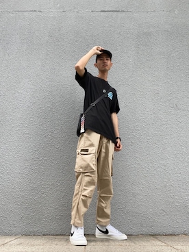 「fragment design（フラグメントデザイン）のアイテム（トップス）」を使った、Julius Tanさん（メンズ・185cm）の秋コーディネート