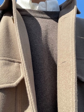 「WYM LIDNM（ウィム バイ リドム）のMILANO RIB HEAVY WEIGHT PO KNIT（ニット/セーター）」を使った、スさん（メンズ・164cm）の冬コーディネート