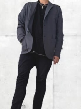 無印良品 ムジルシリョウヒン のテーラードジャケット グレー系 を使ったメンズ人気ファッションコーディネート Wear