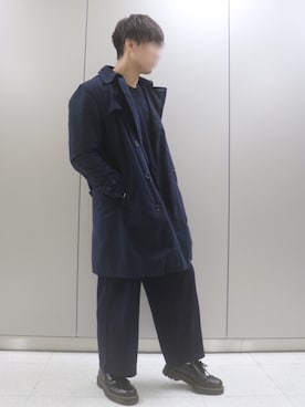 「united arrows」｜「アイテム（トレンチコート）」を使った、Aoiさん（メンズ・180cm）の冬コーディネート