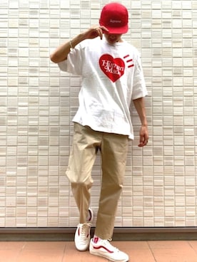「フォロー、イイネ、お気に入り登録お願いします♡」｜「アイテム（キャップ）」を使った、masa☺︎さん（メンズ・175cm）の春コーディネート