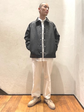 「schott（ショット）のアイテム（その他アウター）」を使った、Ryo Sudaさん（メンズ・172cm）の秋コーディネート