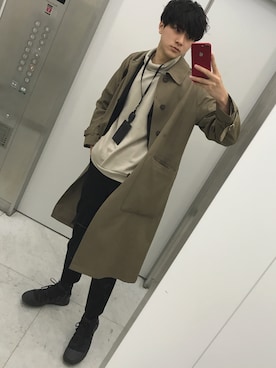 「STUDIOUS（ステュディオス）のアイテム（スウェット）」を使った、Yumaさん（メンズ・182cm）の春コーディネート