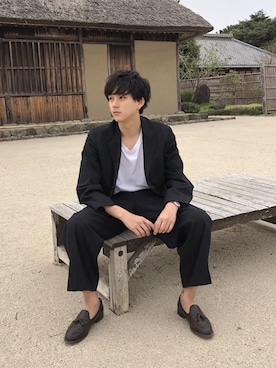 「平成最後のWEARISTAセンバツ」｜「アイテム（ローファー）」を使った、Yumaさん（メンズ・182cm）の春コーディネート