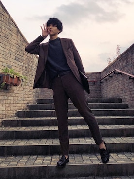「アイテム（フォーマルスーツ/小物）」を使った、Yumaさん（メンズ・182cm・20代）の秋コーディネート