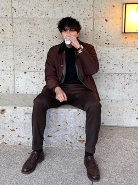「LARDINI（ラルディーニ）のアイテム（テーラードジャケット）」を使った、Yumaさん（メンズ・182cm）の秋コーディネート