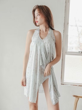 「オフホワイト」｜「アイテム（水着/着物・浴衣）」を使った、JINさん（レディース・168cm）の春コーディネート