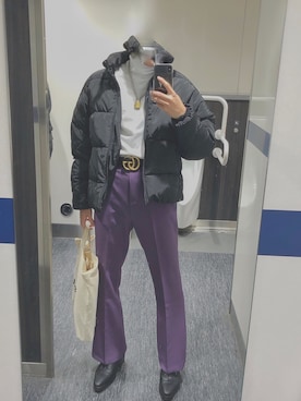 「LAKOLE（ラコレ）のアイテム（ダウンジャケット/コート）」を使った、あっそんさん（メンズ・164cm）の冬コーディネート