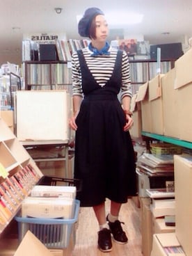 「BEAMS BOY（ビームスボーイ）の【予約】BEAMS BOY / レザー ワイドブレスレット（ブレスレット）」を使った、ねっこさん（レディース・160cm）の春コーディネート