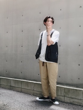 「BASISBROEK（バシスブルック）のアイテム（トップス）」を使った、Taka___Hiroさん（メンズ・177cm）の春コーディネート